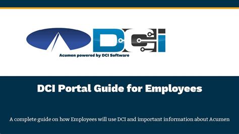DCI Portal.